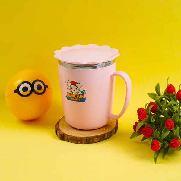 Kids Steel Mug More Fun Pink Ji