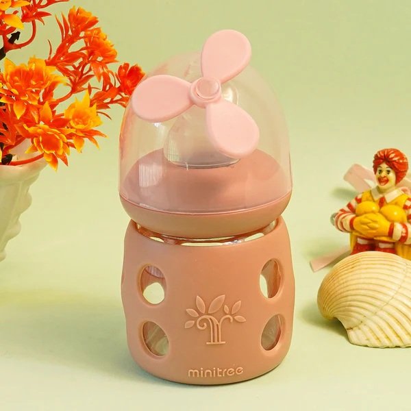 Baby Mini Glass Feeding Bottle Brown 60Ml Mt